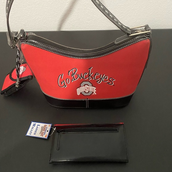 Ohio State Buckeyes Shoulder Bag Wallet Vintage Y2K 90s Official Licensed New - Picture 4 of 9